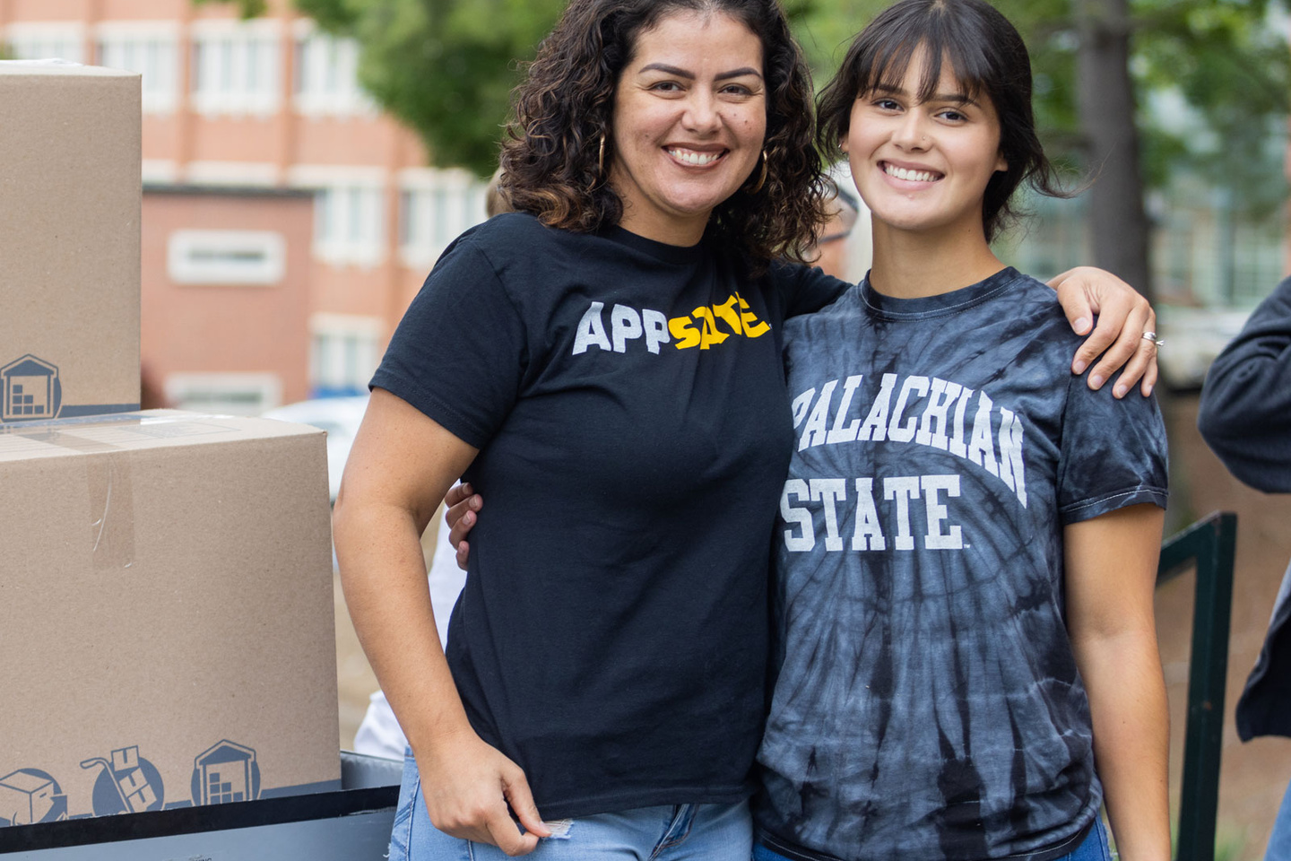 Family Move in mother and daughter
